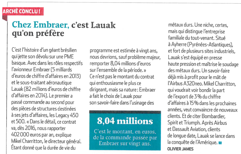 Chez Embraer cest LAUAK quon prefere