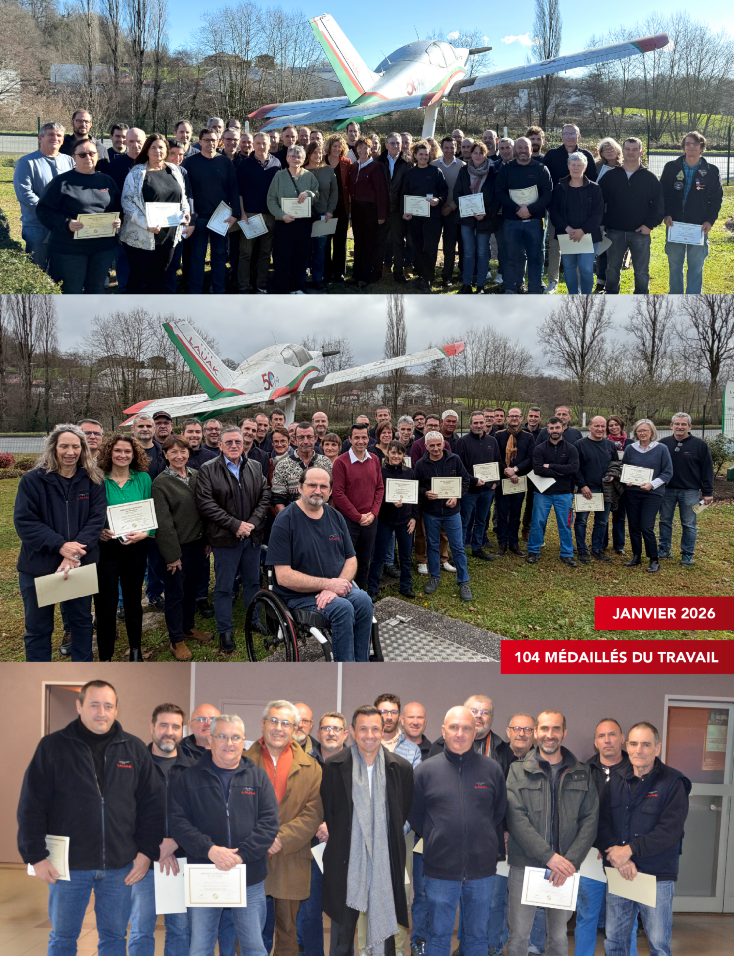 Plus de 100 collaborateurs Lauak honorés de la médaille d'honneur du travail
