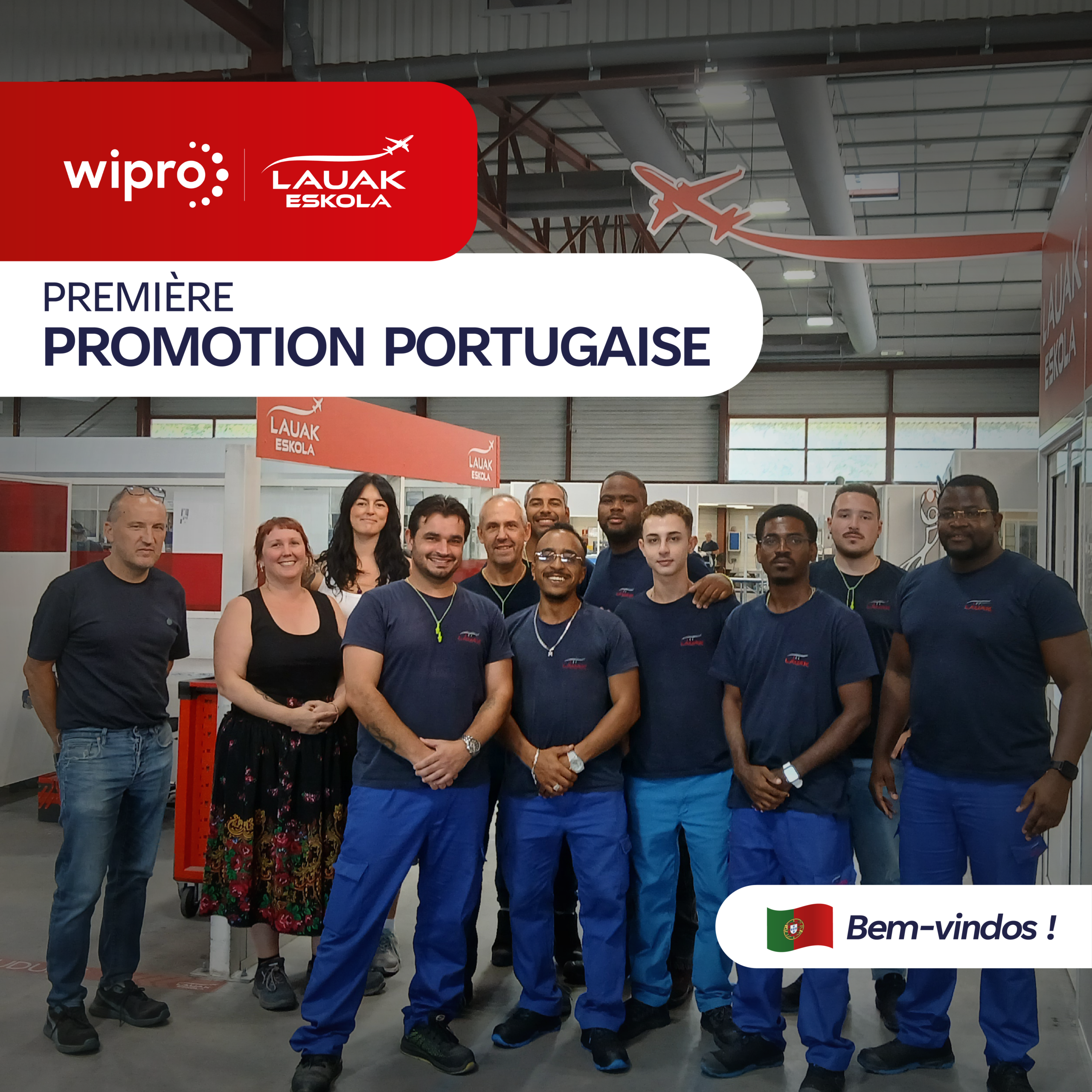 Première promotion de monteurs Portugais à Wipro Lauak Eskola